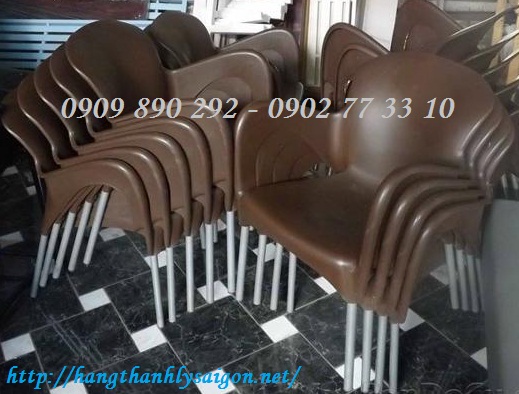 bàn ghế cafe nhựa thanh lý, ghế nữ hoàng chân lớn - 109375346