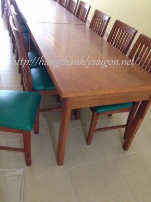 BÀN GHẾ ĂN GỔ SỒI THANH LÝ GIÁ RẺ