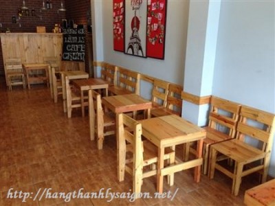 BÀN GHẾ GỔ CAFE THANH LÝ GIÁ RẺ